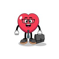 love mascot as a businessman vector