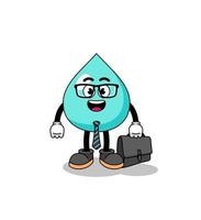 mascota de agua como hombre de negocios vector