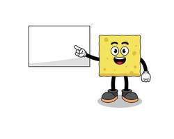 sponge illustration doing a presentation vector