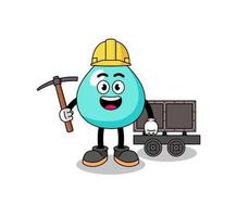 Mascot Illustration of water miner vector