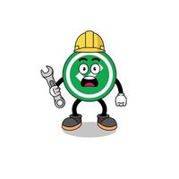 Character Illustration of check mark with 404 error vector