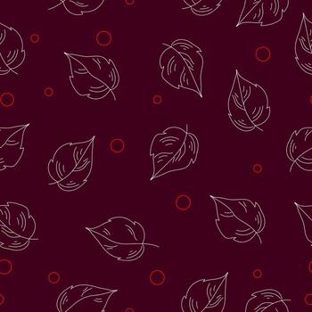 Pattern with white leafs vector