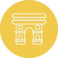 Arc De Triomphe Line Icon vector