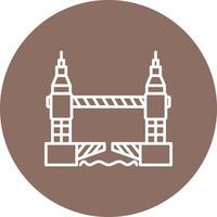 Tower Bridge Line Icon vector