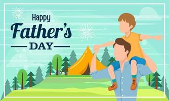 ilustración de vector de día de padre feliz para tarjeta de felicitación.