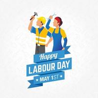 Happy international Labour day vector illustration