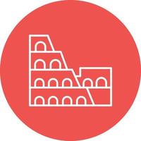 icono de la línea del coliseo vector