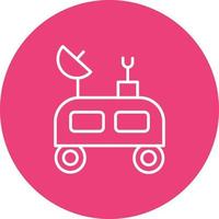 Mars Rover Line Icon vector