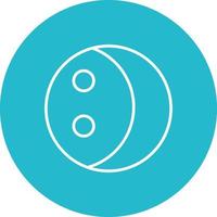 Lunar Eclipse Line Icon vector