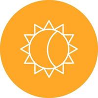 Solar Eclipse Line Icon vector