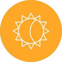 icono de línea de eclipse solar vector