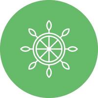 Ship Wheel Line Icon vector