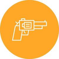 Revolver Line Icon vector