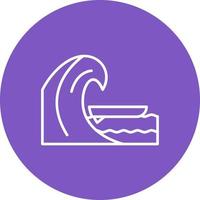 Surfing Line Icon vector