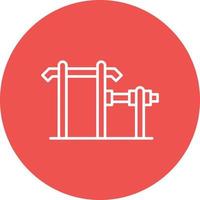 Gym Hand Bar Line Icon vector