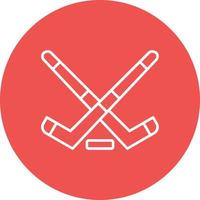 icono de línea de hockey sobre hielo vector