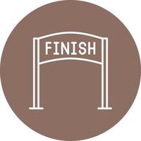 Finish Flag Line Icon vector