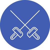 Fencing Sports Line Icon vector