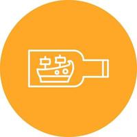 Ship Bottle Line Icon vector