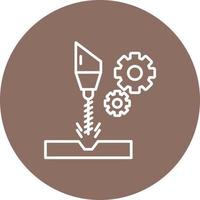 Cnc Machine Line Icon vector