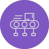 Luggage Conveyor Line Icon vector