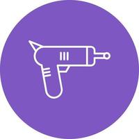 Space Gun Line Icon vector