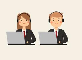 call center and customer service character vector