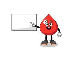 ilustración de sangre haciendo una presentación vector