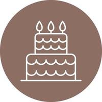 Cake Line Icon vector