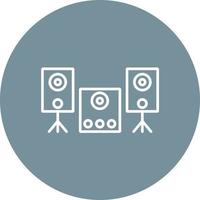 Sound System Line Icon vector