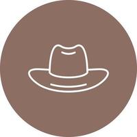 icono de línea de sombrero de vaquero vector