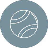 icono de línea de pelota de tenis vector