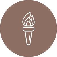 Pirate Torch Line Icon vector