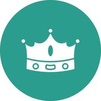 Crown Glyph Circle Background Icon vector