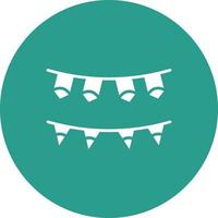 Bunting Glyph Circle Background Icon vector