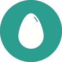 Eggs Glyph Circle Background Icon vector