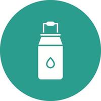 Milk Bucket Glyph Circle Background Icon vector