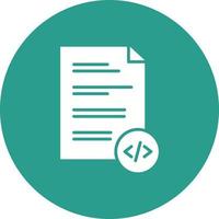 HTML File Glyph Circle Background Icon vector