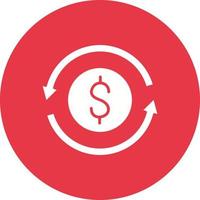 Money Transfer Glyph Circle Background Icon vector