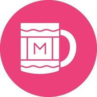 MOM Mug Glyph Circle Background Icon vector