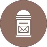 Mailbox Glyph Circle Background Icon vector