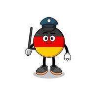 Cartoon Illustration of germany flag police vector