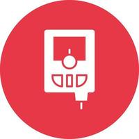 Tester Machine Glyph Circle Background Icon vector