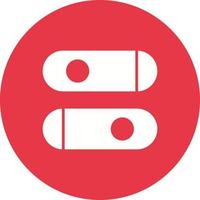 Switch Glyph Circle Background Icon vector