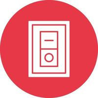 On Off Switch Glyph Circle Background Icon vector