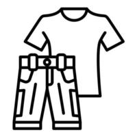 icono de línea de ropa deportiva vector