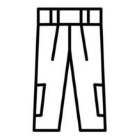 icono de línea de pantalones vector