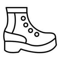 Boot Line Icon vector