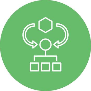 Algorithm Line Circle Background Icon vector