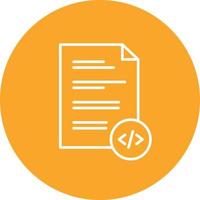 HTML File Line Circle Background Icon vector